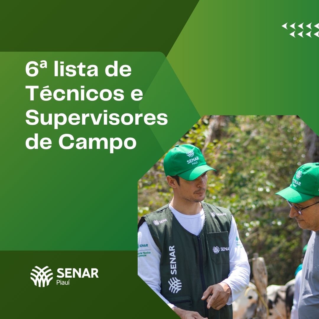 Confira a 6ª lista de Técnicos e Supervisores ATeG
